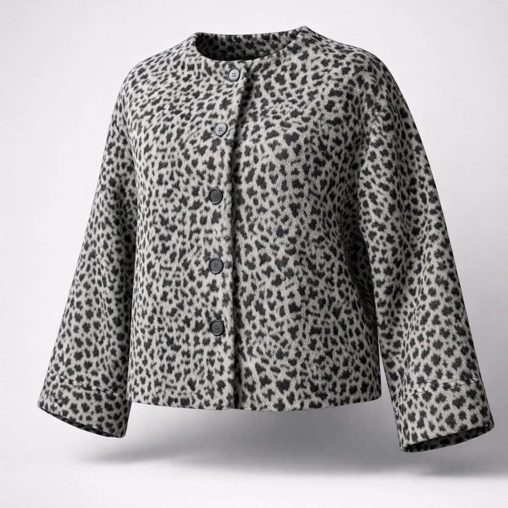 Edit by Jason Wu Leopard Print Jacket Women's Size L NWT $198 Retail